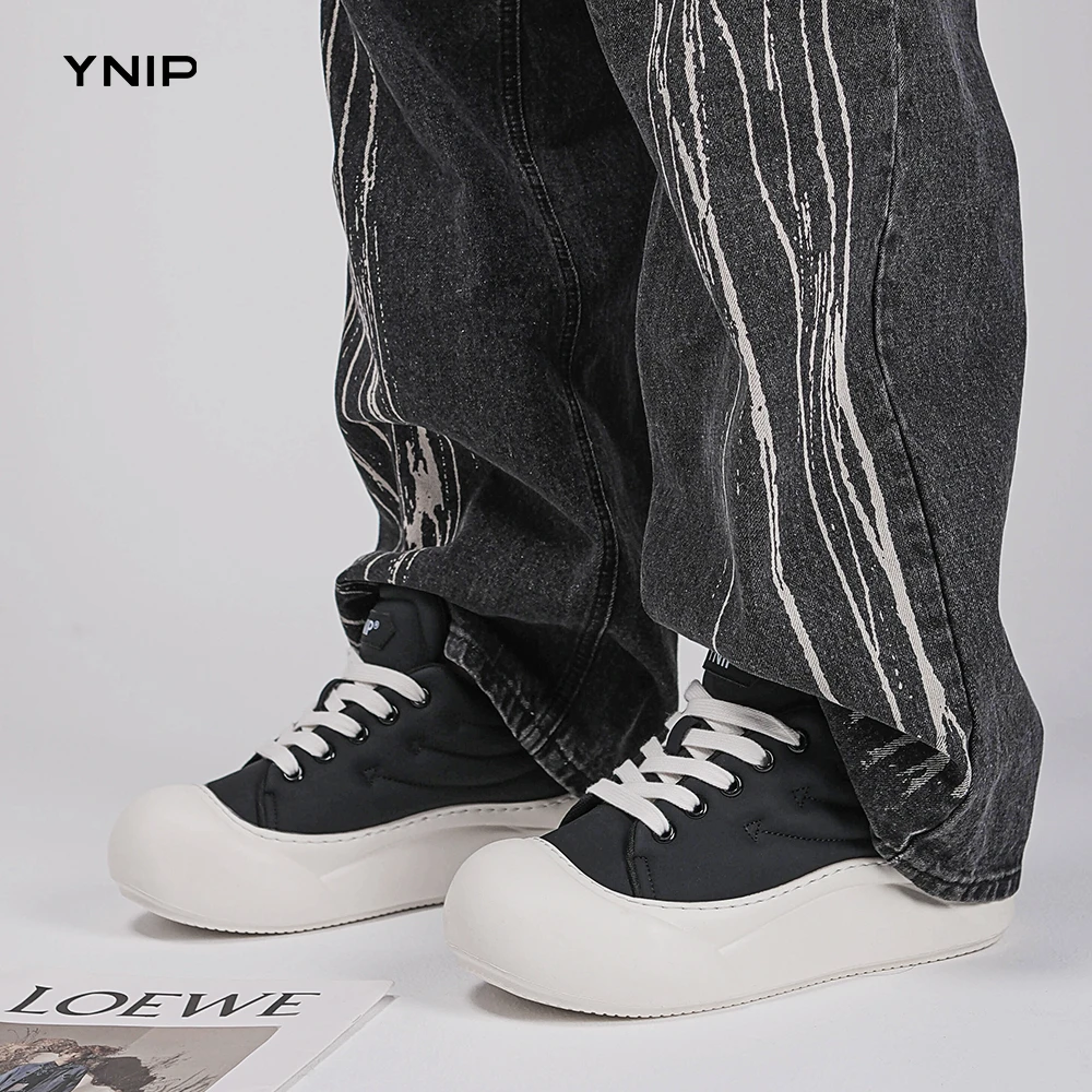 欧若风穿搭男鞋百搭休闲潮鞋软底增高小众设计感大头鞋休闲板鞋