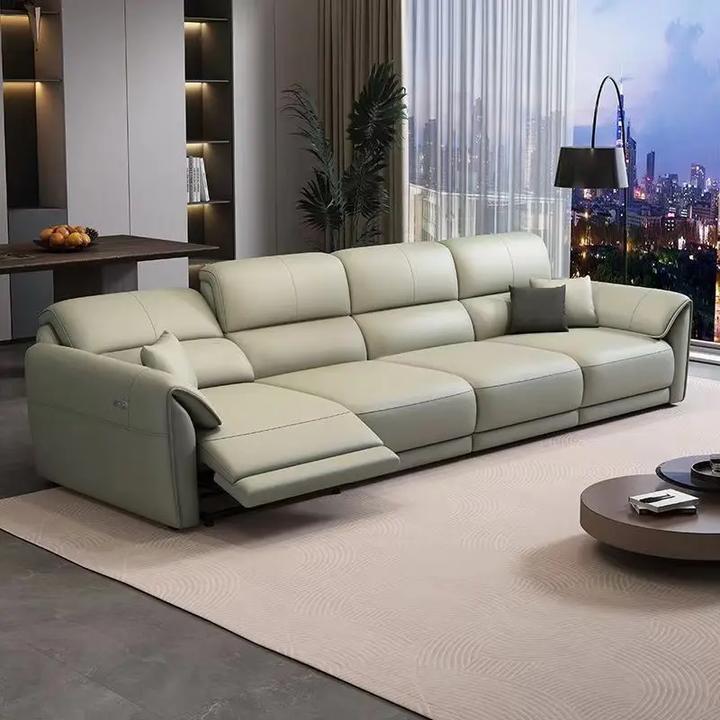 意式功能电动沙发智能舱可调节零靠墙头层真皮太空舱电动真皮沙发