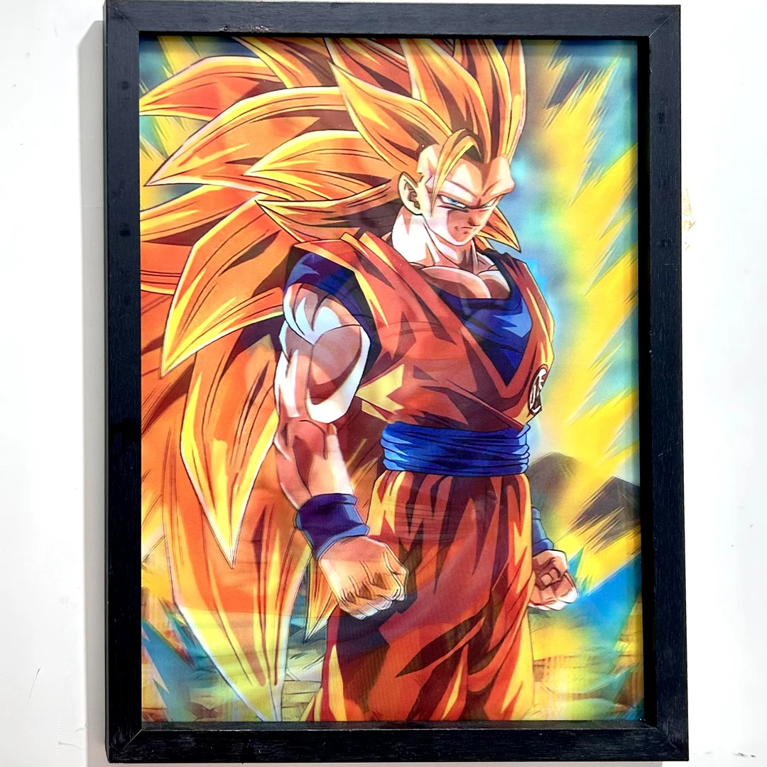 42cm龙珠悟空卡卡罗特超一超三两层渐变立体七龙珠客厅卧室装饰画