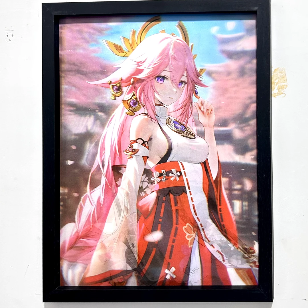 八重神子两层立体渐变画生日礼物男生女生二次元游戏周边礼品