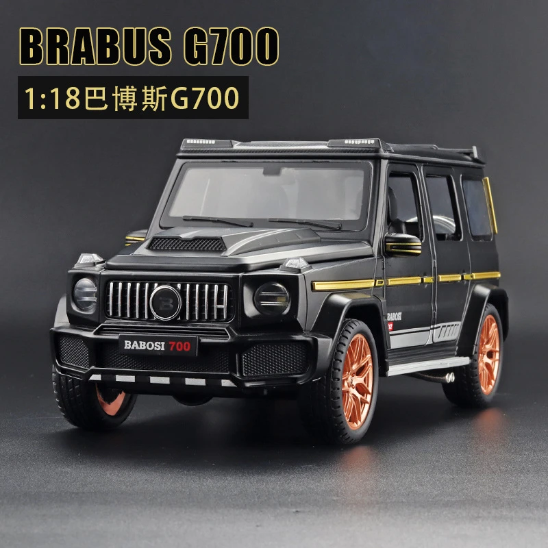 1:18大号巴博斯大G700合金车模 7开内饰灯光喇叭可按声收藏大G