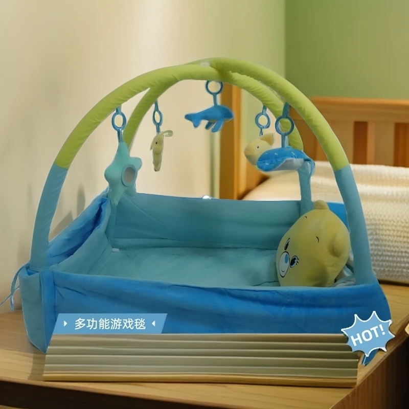 儿童天鹅绒游戏毯垫爬行垫健身架王子公主玩具