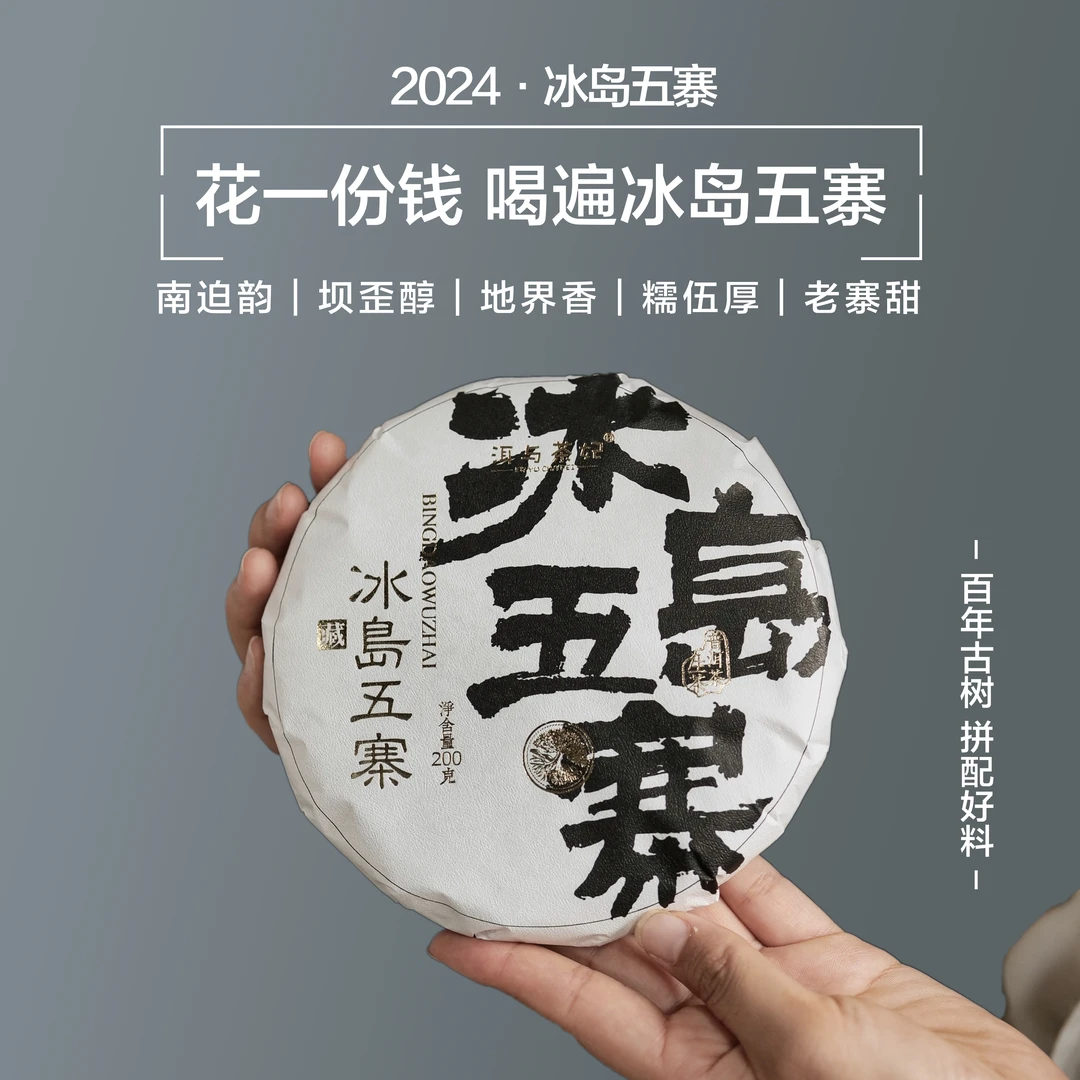 【洱与茶妃】2025年冰岛五寨头春普洱生茶200克饼茶包邮