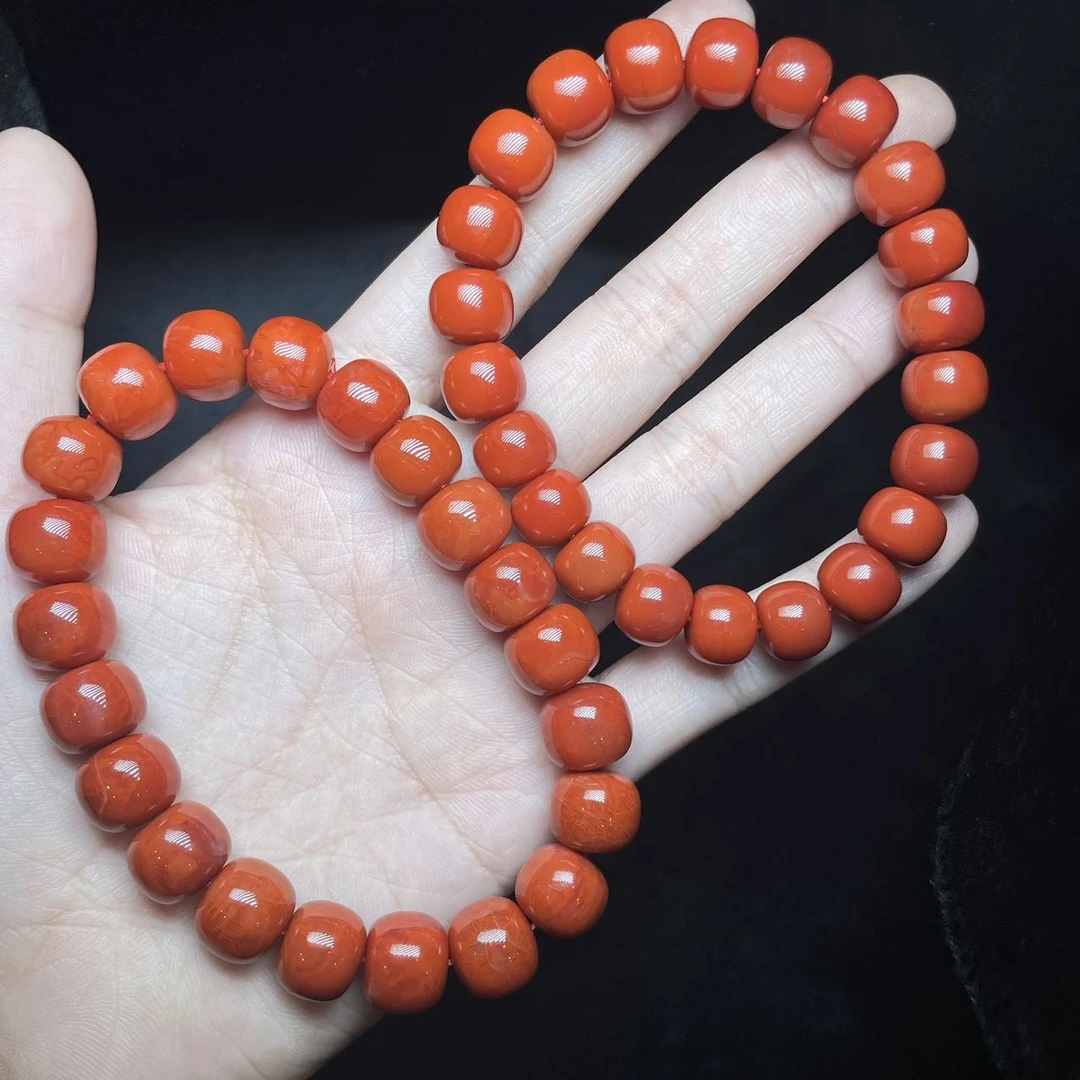 【曹掌柜精选】17 G5468-南红老型单圈手串-多样性发其一-10*8mm