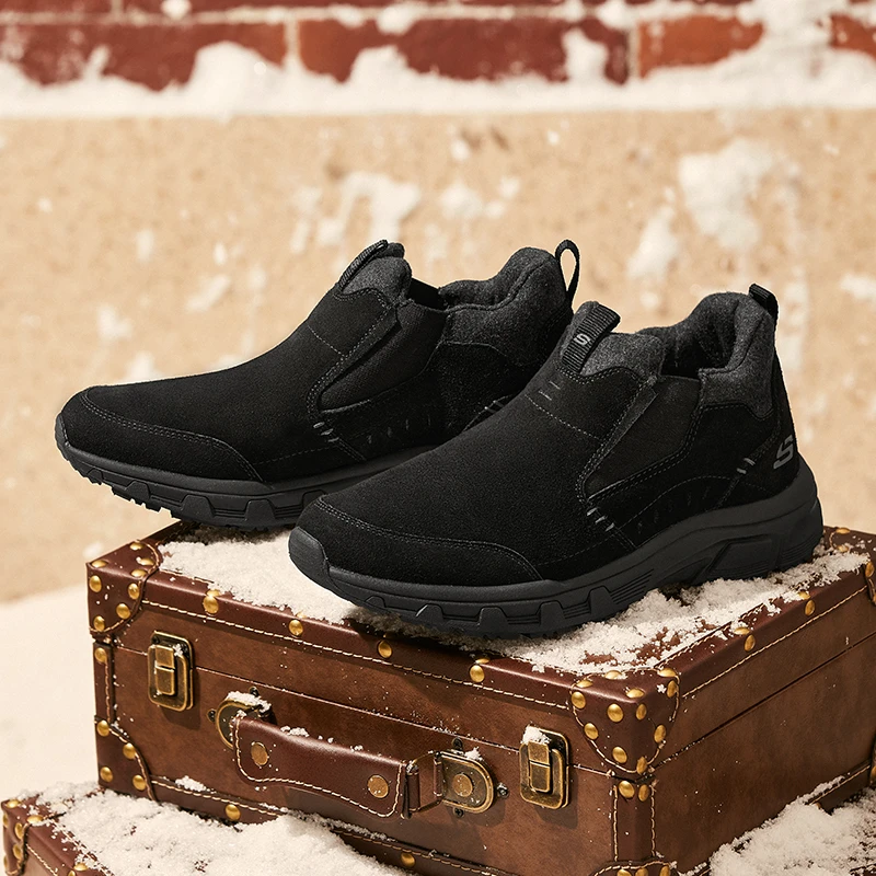 斯凯奇男鞋春季新款时尚加绒运动鞋舒适保暖中邦靴休闲鞋237283C