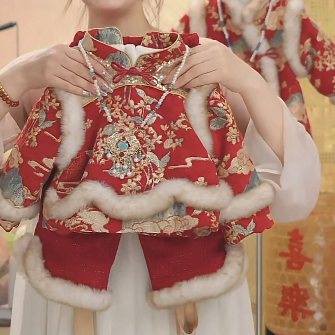 【贺穗】女童汉服套装秋冬中式国风唐装小童汉服宝宝拜年服