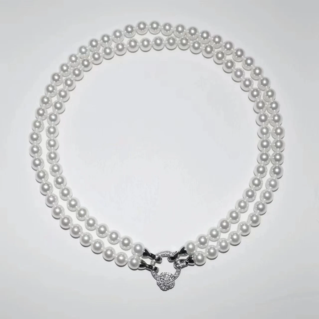 6+8MM叠戴款 项链 毛衣链可拆分山茶花设计款