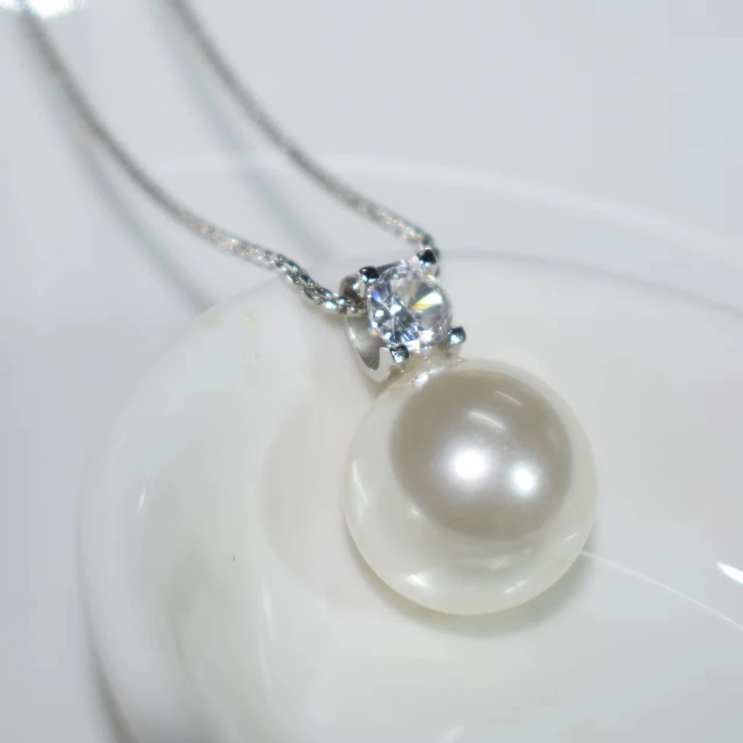 链子925银 DAIYA  王妃款 吊坠项链时尚轻奢坠链白色12-14MM