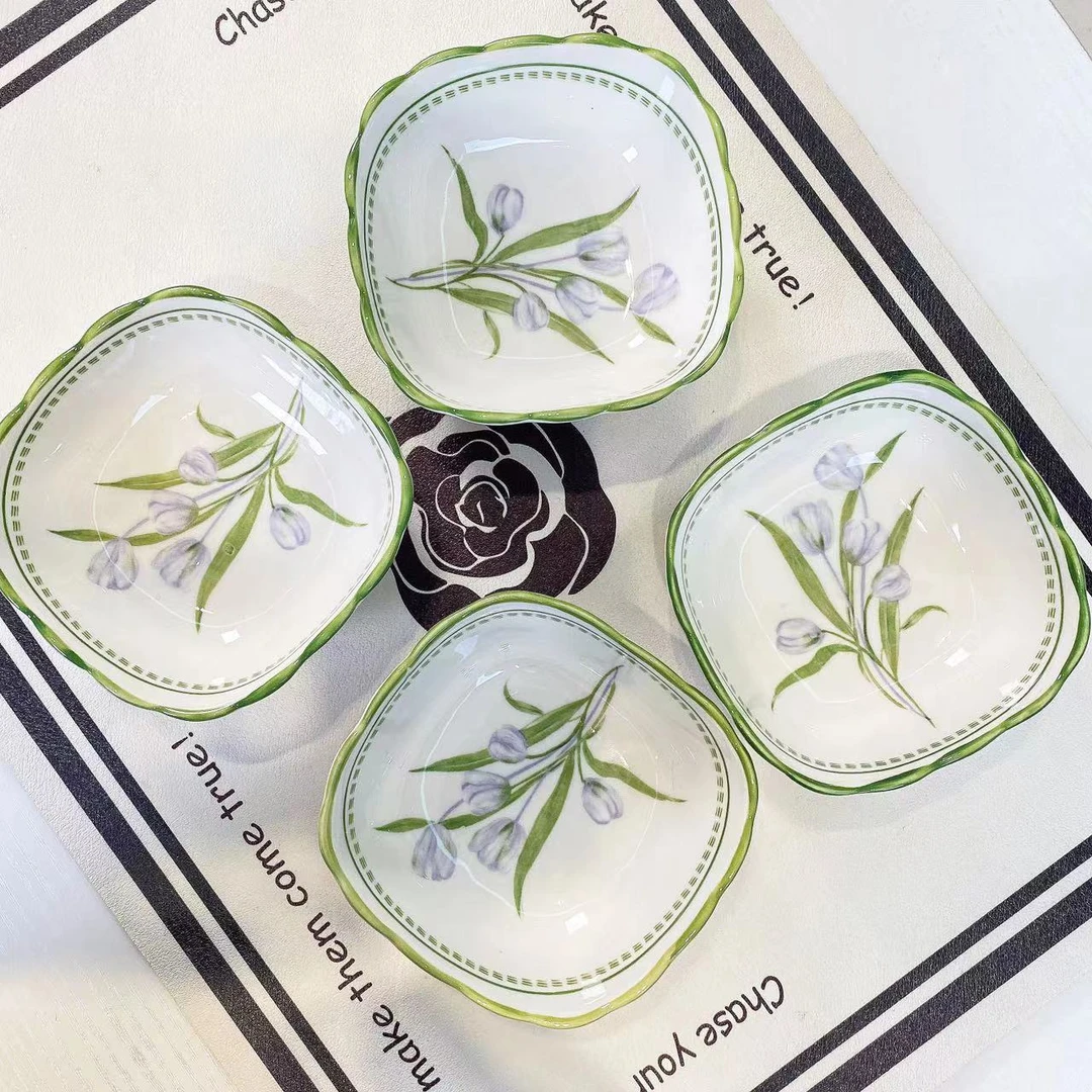 【郁金香味碟】陶瓷小碟子餐具家用小吃菜碟火锅调料碟