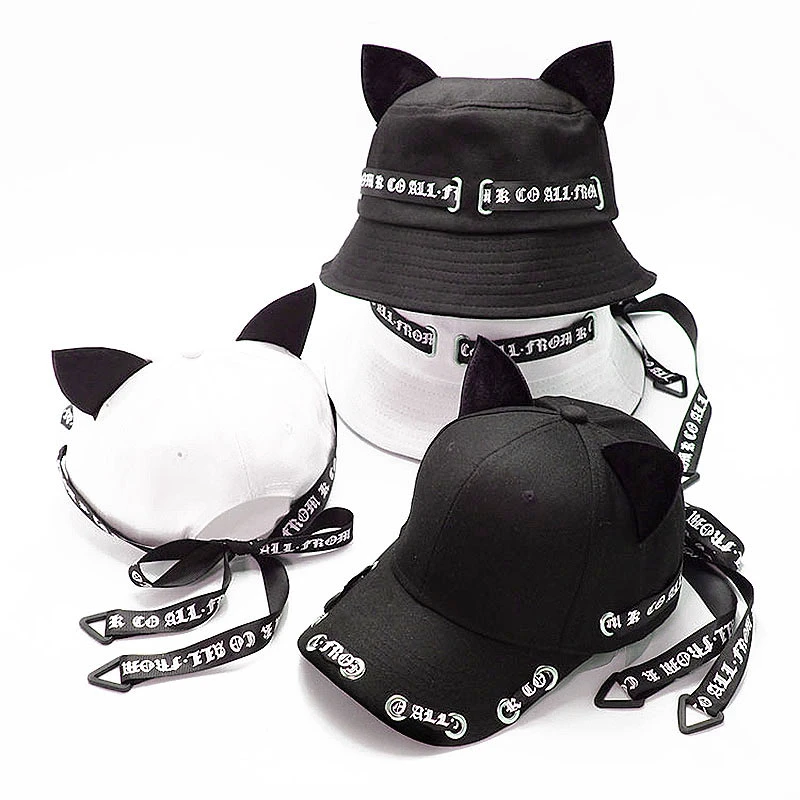 韩国黑色飘带棒球帽子女百搭春夏显脸小休闲遮阳防晒鸭舌帽