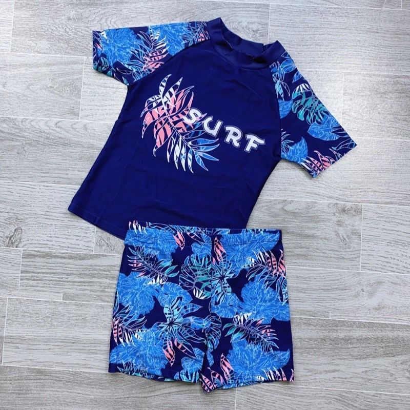 夏季泳衣男女童运动分体速干泳装