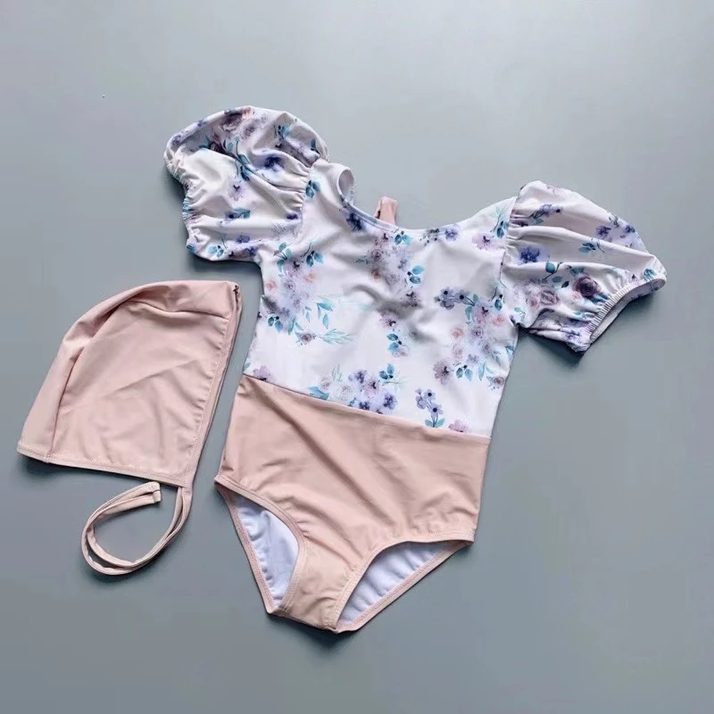 儿童泳衣公主女童蝴蝶结领连体分体游泳衣夏季新款套装