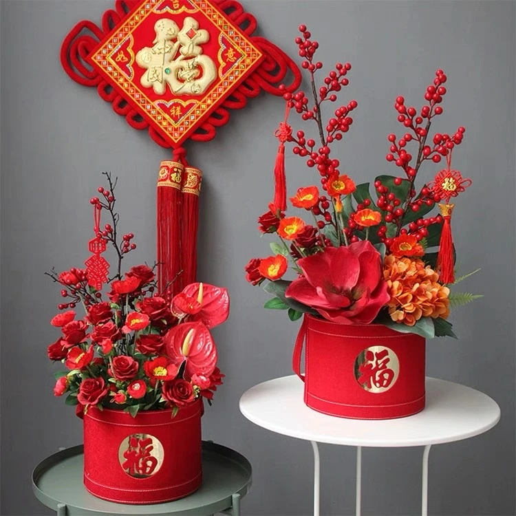 发财果红果仿真冬青果年宵花家居装饰摆件可爱颗粒婚庆小巧