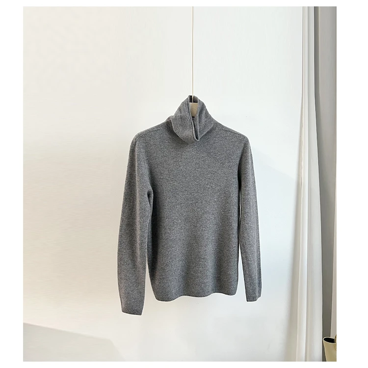 <极简风>高领打底羊毛衫女士气质通勤日常修身显瘦百搭高档针织衫