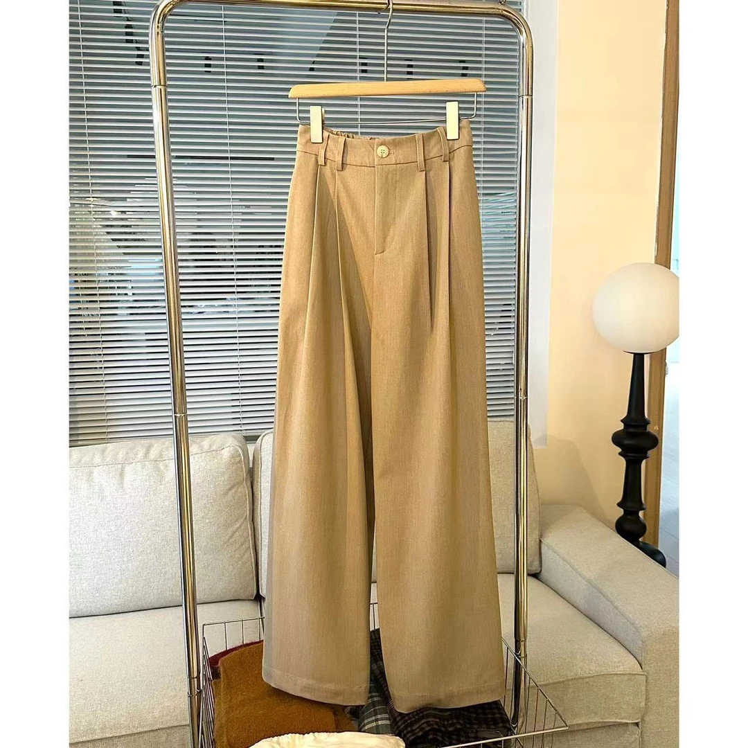 SASA STUDIO 早春经典款百搭显瘦阔腿裤长裤K017