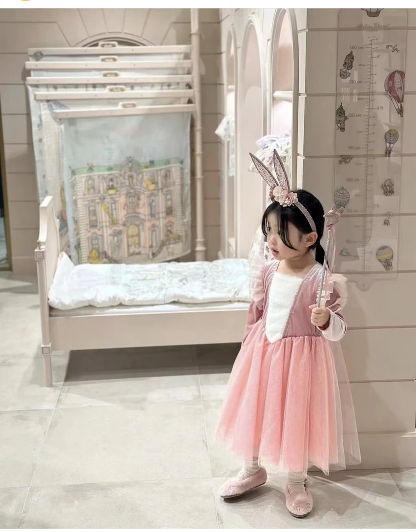 agizagi家 韩单lula秋季公主蕾丝连衣裙女宝