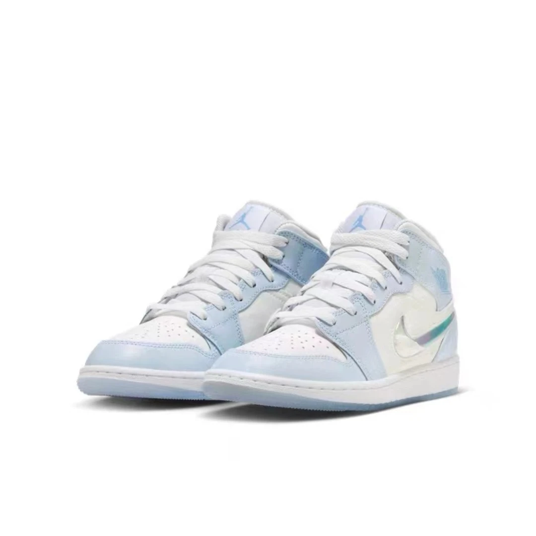 Nike Air Jordan 1 Mid AJ1蓝色 耐磨中帮篮球鞋 FQ9117-400