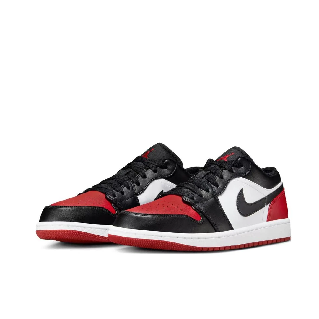 耐克男鞋JORDAN 1 AJ1黑红脚趾低帮休闲板鞋553558-161