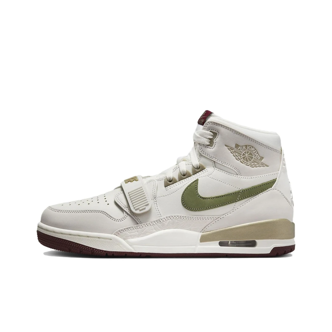 Jordan Legacy 312百搭防滑耐磨 高帮复古篮球鞋白绿灰HF0745-131