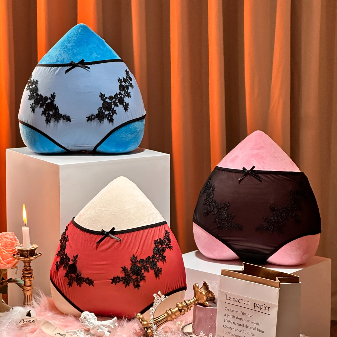 迷失蔷薇【120-220斤】女士内裤大码透气短裤新品 3条装 23001