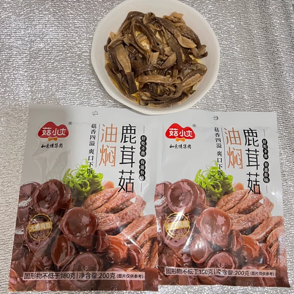 配饭佳品好吃不贵菇香四溢鹿茸菇净含量200克/袋爽口下饭开袋即食