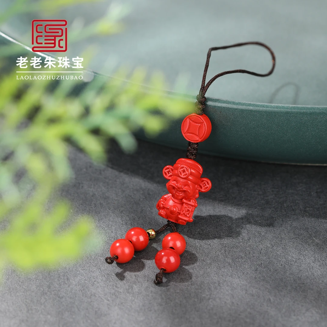 含辰砂工艺品141216008-含辰砂工艺品财神手机包包挂件