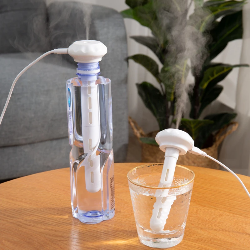 便携USB加湿器桌面喷雾大喷雾量车载家用迷你矿泉水瓶造型钻石款