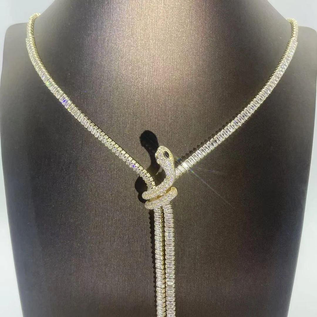 铜合金莫桑石项链 52732轻奢系列项链手工气质时尚百搭个性满钻