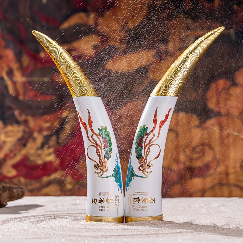 石荣霄石荣霄酒 胜利号角酱香型白酒一整箱礼盒装500ml*2瓶53%Vol