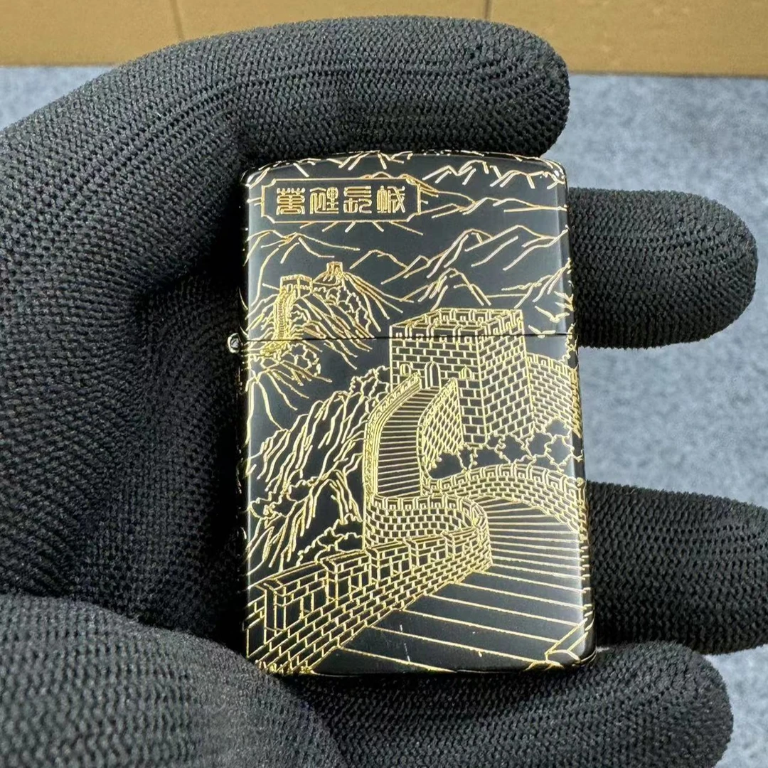 【佐罗Z2-1076鎏金长城】佐罗高档煤油打火机