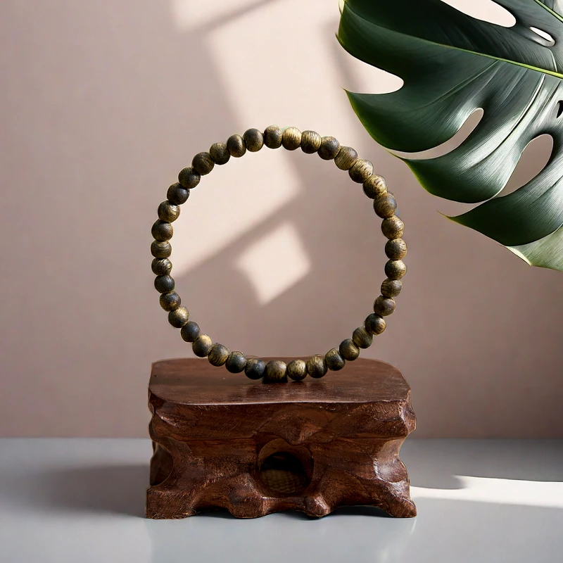 奇楠沉香手串圆珠6MM单圈手串男女天然沉香电白沉香保真正品高档