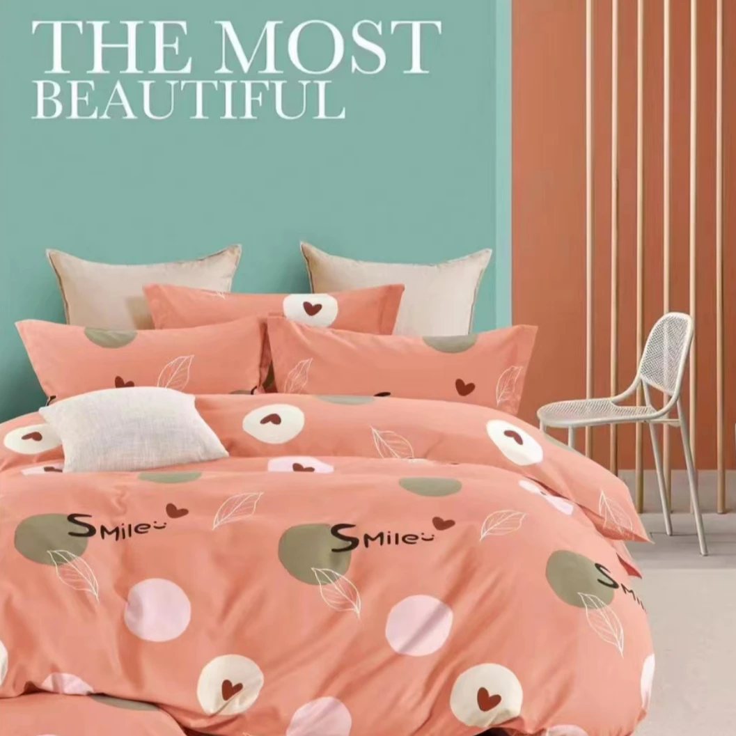 【印花双人床单】加厚棉牛奶绒秋冬保暖款加绒床盖双人床单-心恋桔