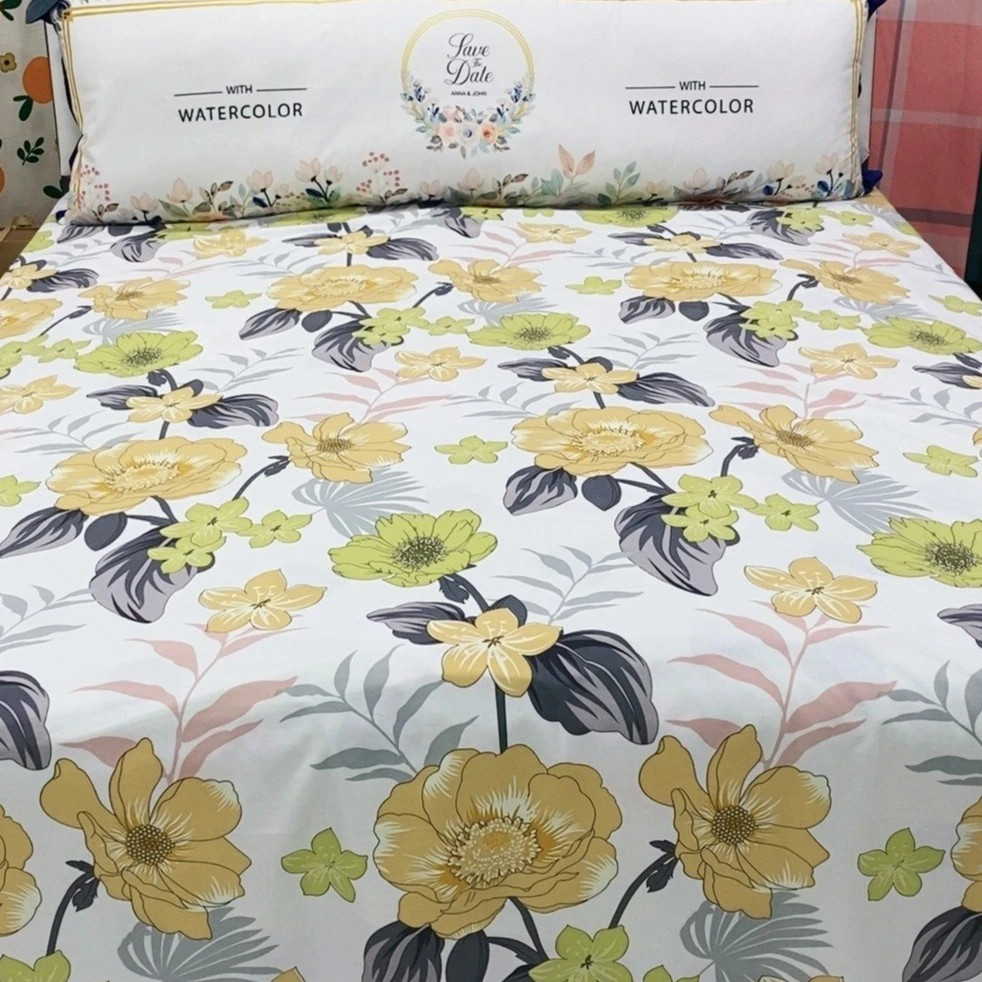 【纯棉长绒棉床单3】纯棉加厚长绒棉纯棉床单单人双人通用-七彩牡丹