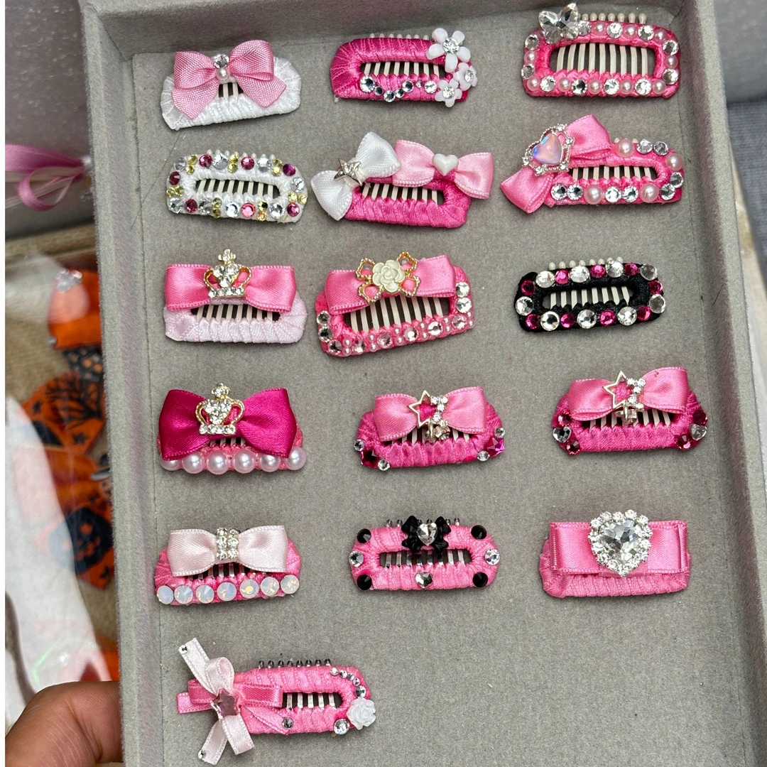 文文宠物发夹直播间过款鼻梁夹子马尔济斯bb夹子比熊发夹西施对夹