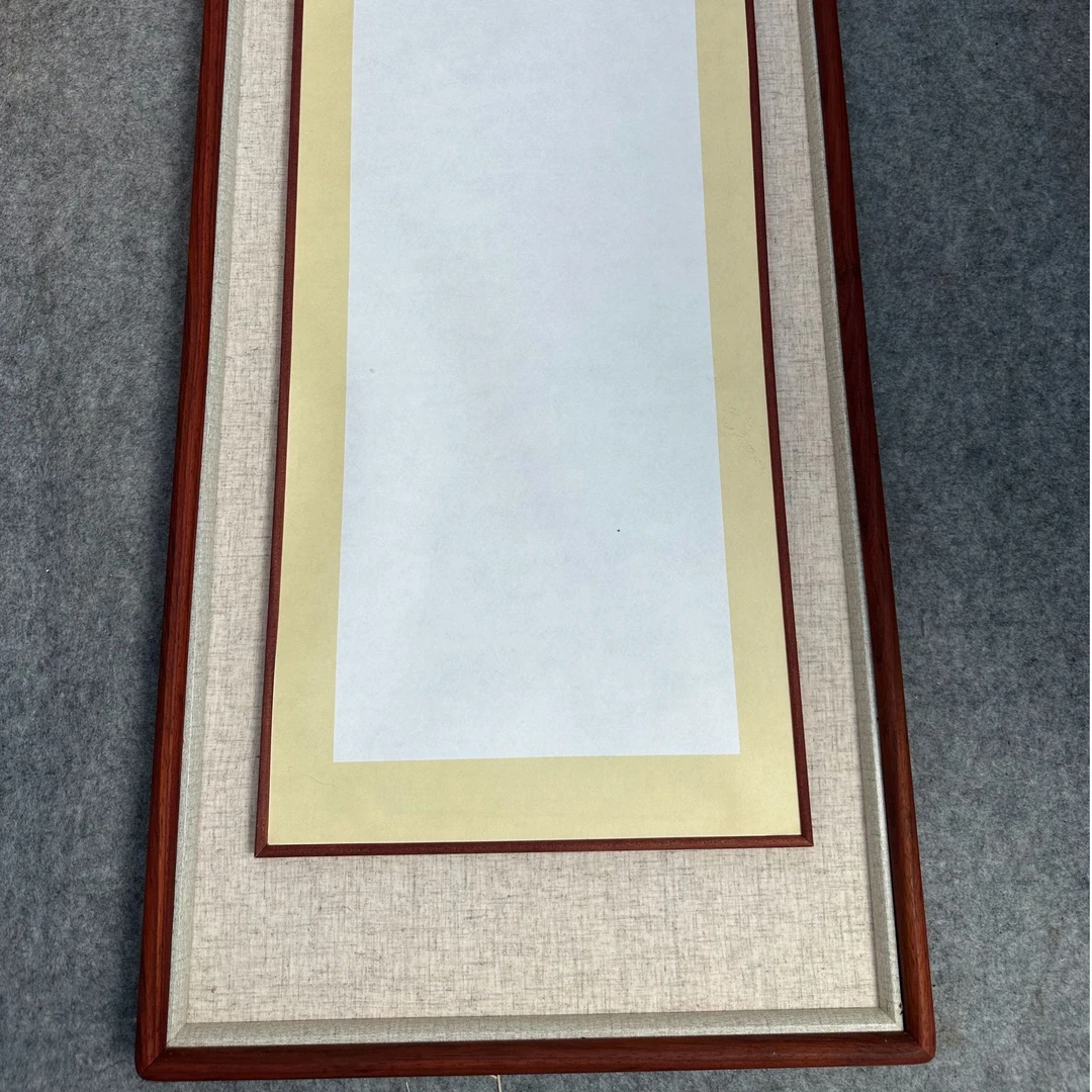 【160*45 红花梨木框中框实木画框 】+有机玻璃+宣卡+背板