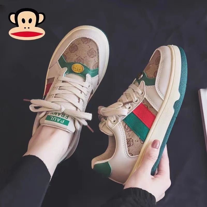 paul frank/大嘴猴秋季新款时尚女鞋百搭休闲运动板鞋透气舒适鞋