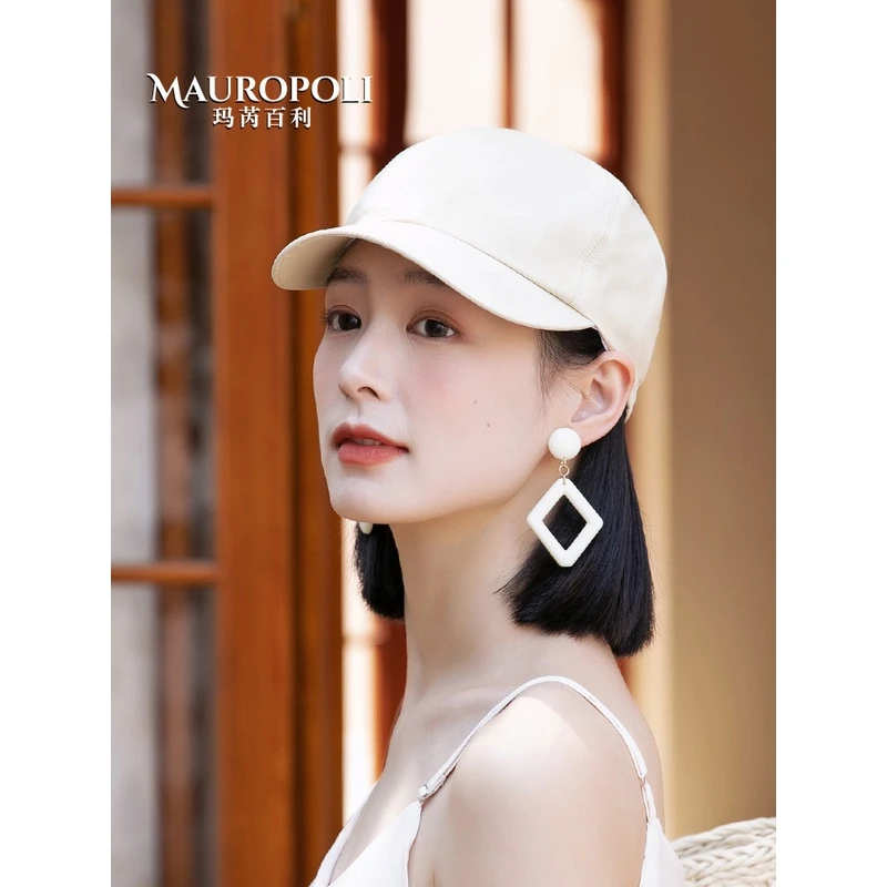 MauroPoli/玛芮百利帽子女款2024新款报童帽夏季短檐休闲鸭舌帽