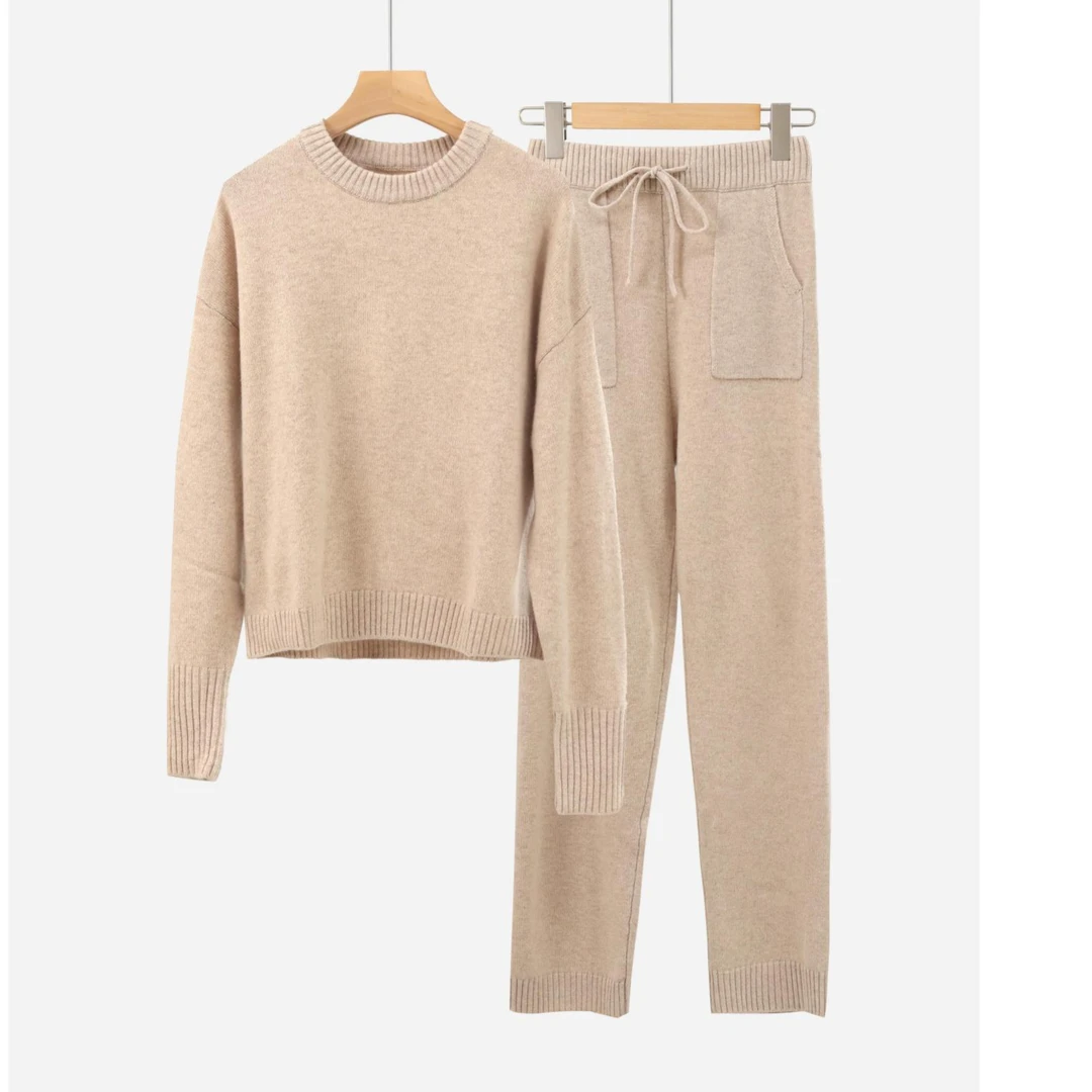 女士圆领羊毛套装JHL-W22393