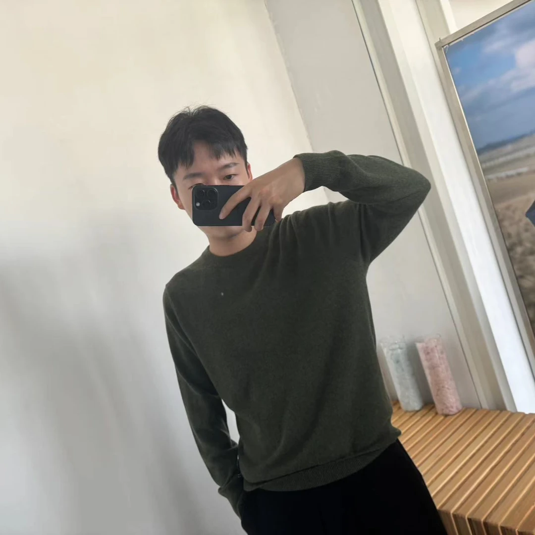 圆领纯色羊绒衫RLM99-214