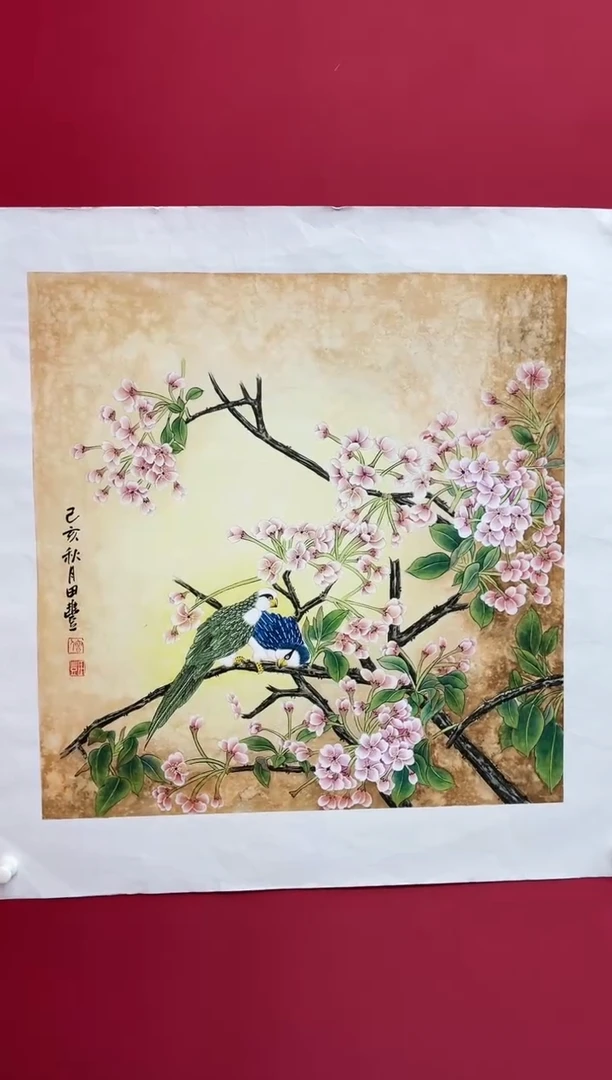 【闪购商品】绘画田-斗方花鸟/无框/Y