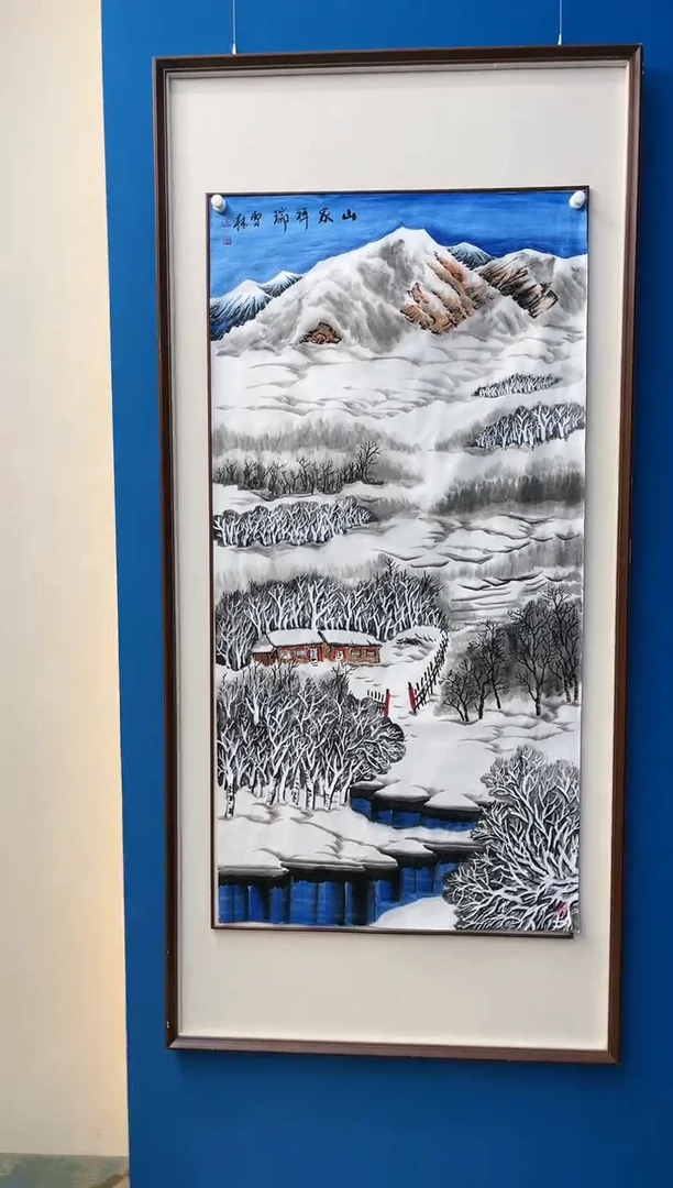 【闪购商品】绘画张-现场创作四尺雪景/无框/W01