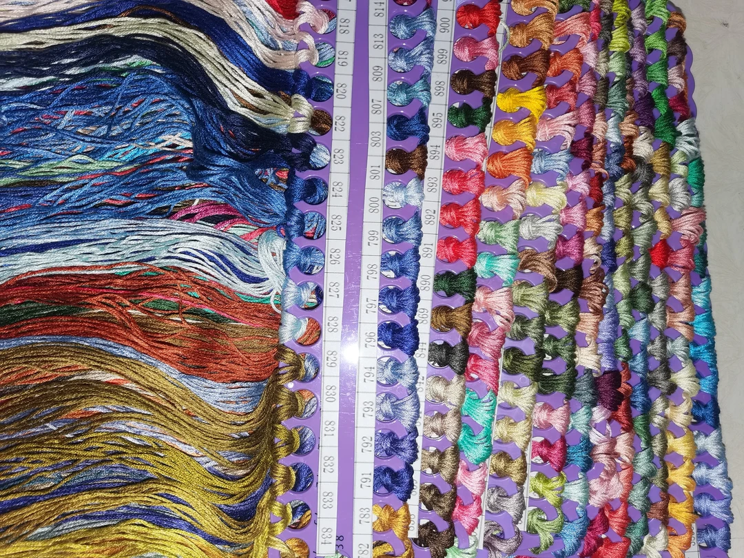 新款十字绣绣线447全套色线板线每色5根