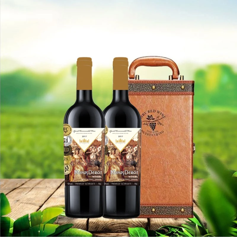 蒙纳斯德酒庄【酒庄级AOP】干红葡萄酒双支皮盒装