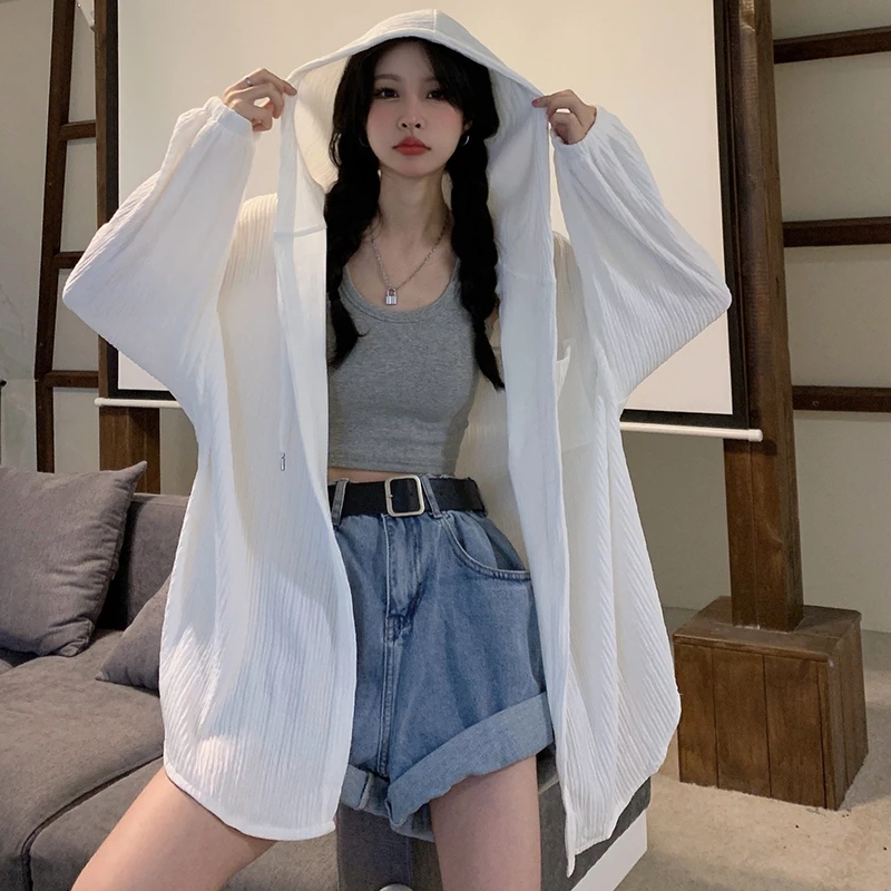 加肥加大码300斤防晒衣女夏新款胖mm宽松显瘦长袖连帽空调衫外套