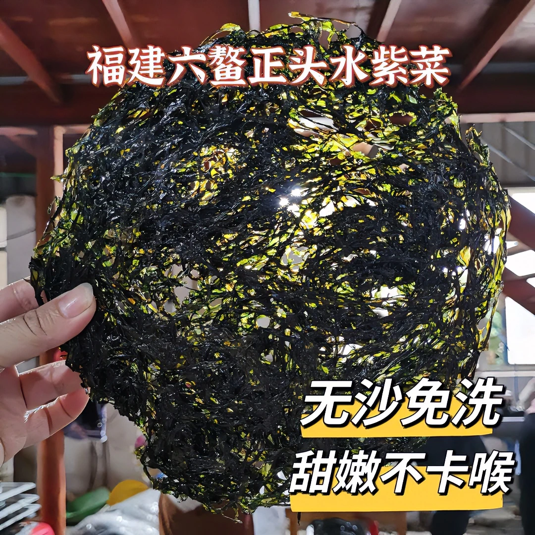 渔客来福建头水紫菜 无沙免洗紫菜干货 六鳌头水紫菜