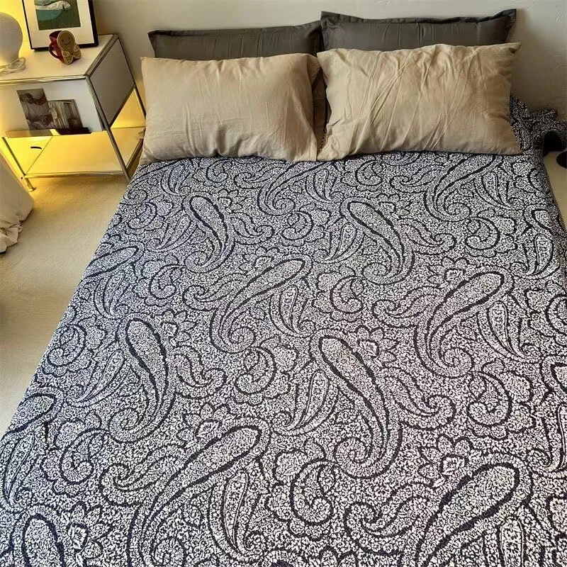 [守绣专属]竹节棉纯棉绗缝床盖床单夹棉床盖单件