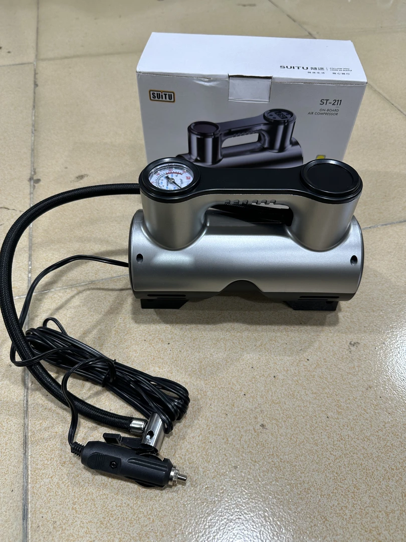 车载充气泵小轿车便携式汽车用电动轮胎大功率12v加气泵打气泵筒