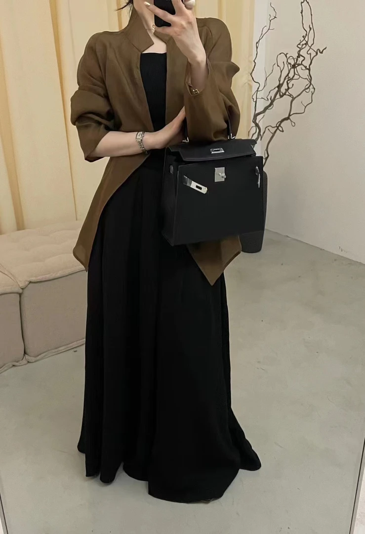 狄卡洛原创轻薄防晒国风立领宽松休闲小衫9125