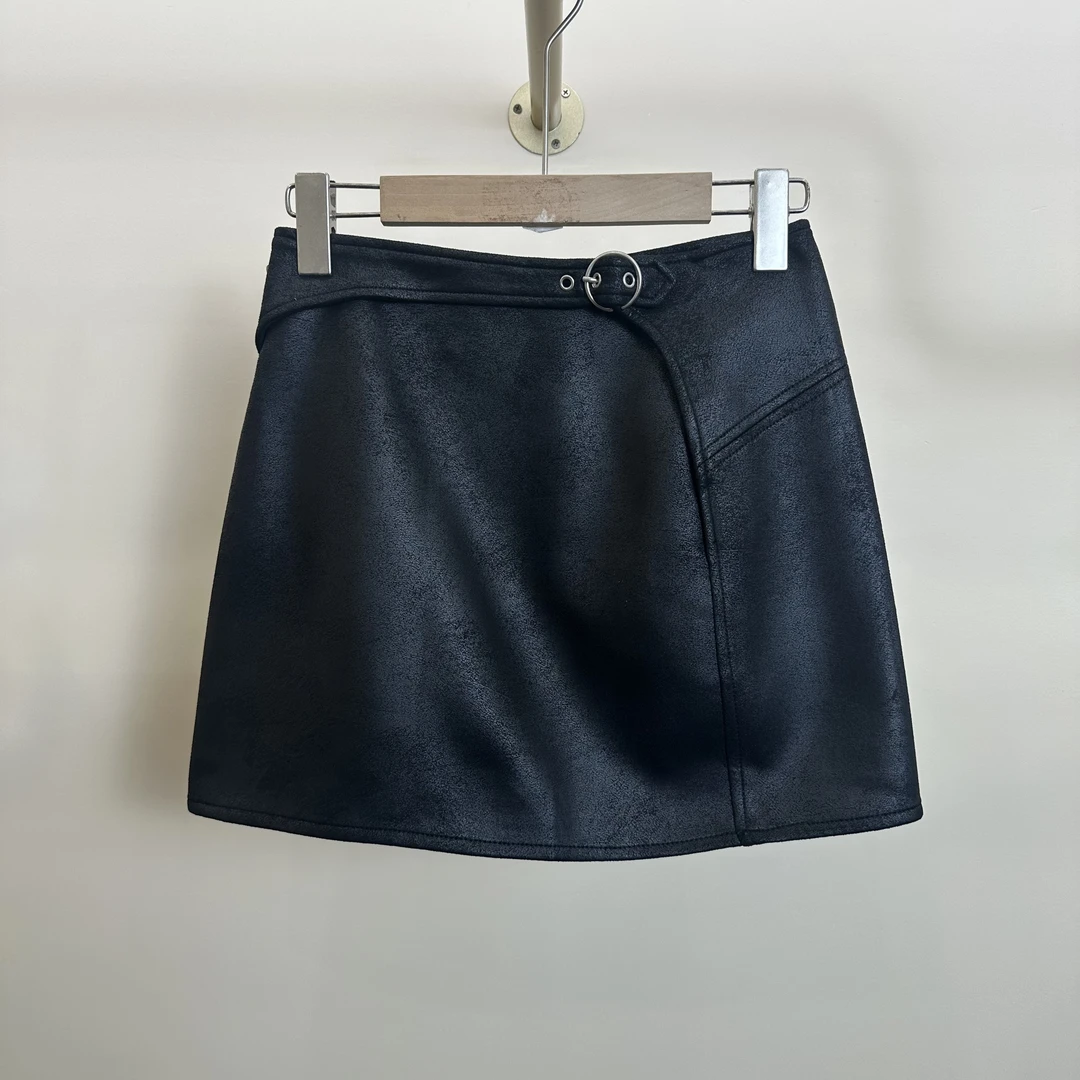 EGO-FCA041新款半裙别致个性不规则设计遮胯A字短裙