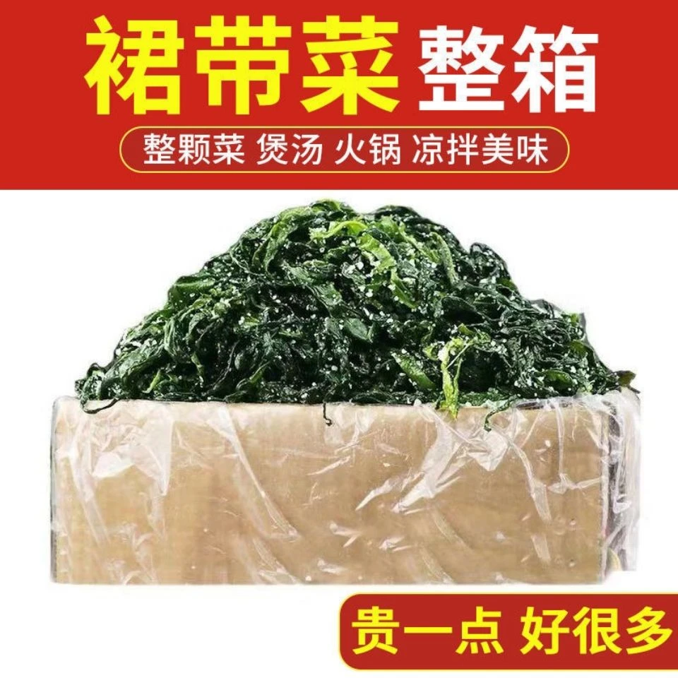 太便宜了大连裙带菜海带丝少盐无沙裙带菜干货批发海白菜海白凉拌